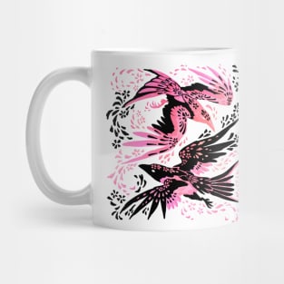 Cherry Blossom Ravens Mug